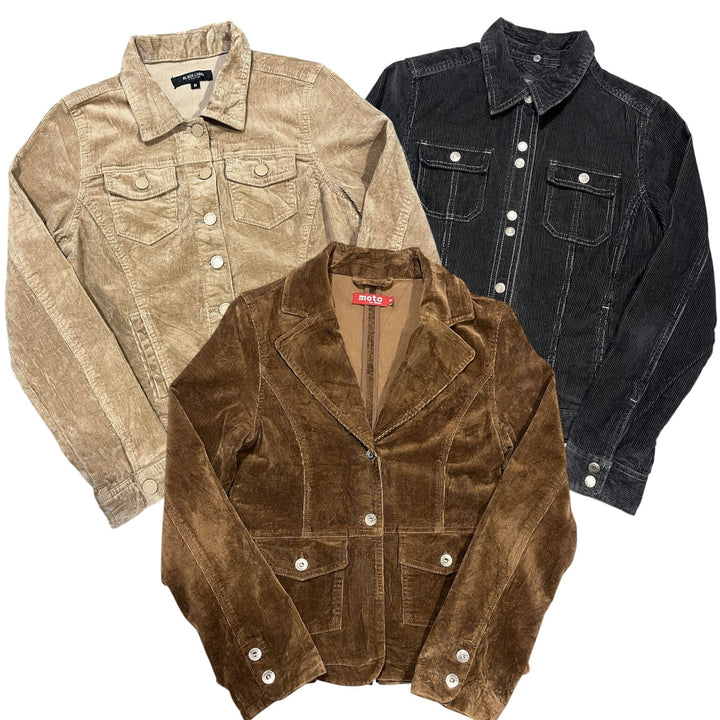 25x Y2K CORDUROY JACKETS - The Hub Vintage Wholesale Limited
