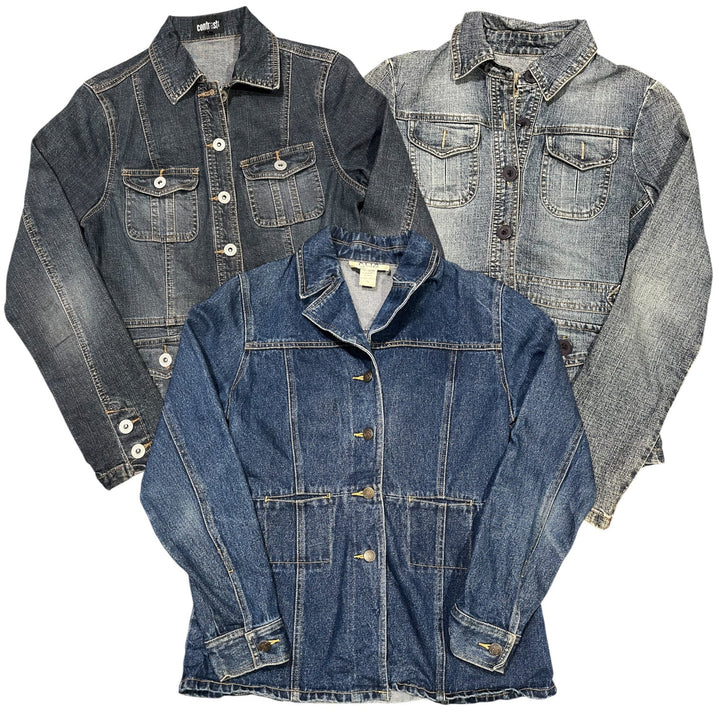 25x Y2K DENIM JACKETS - The Hub Vintage Wholesale Limited