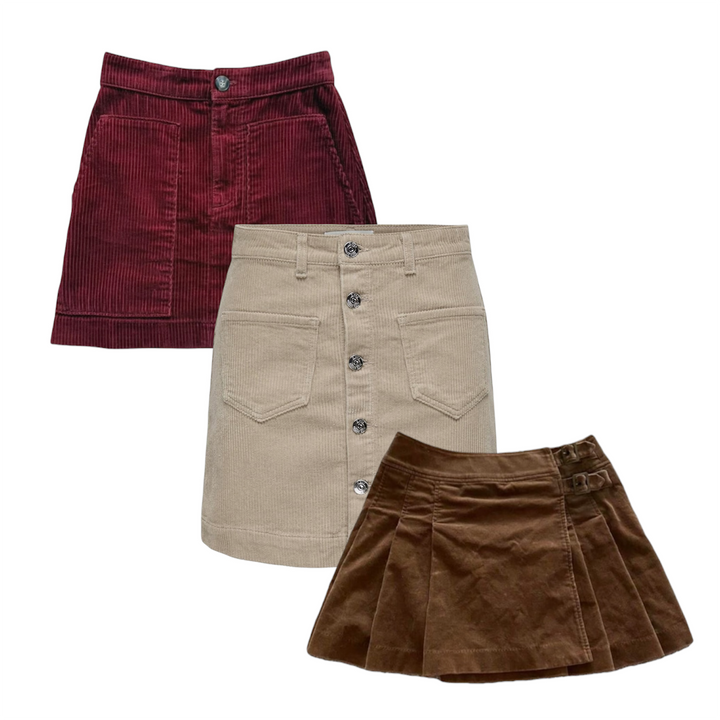 30x Y2K CORDUROY SKIRTS
