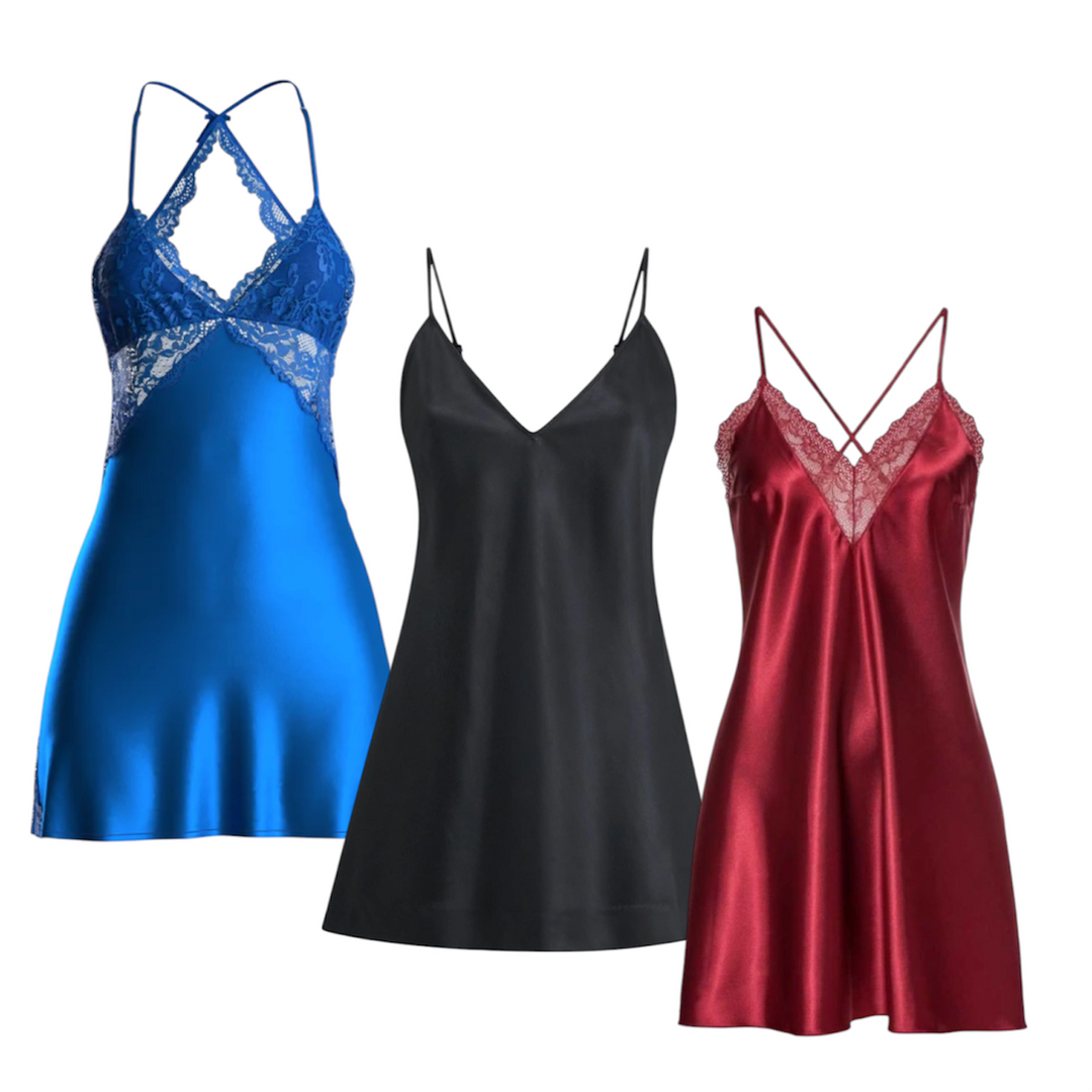 50x Y2K SHORT SILK DRESSES
