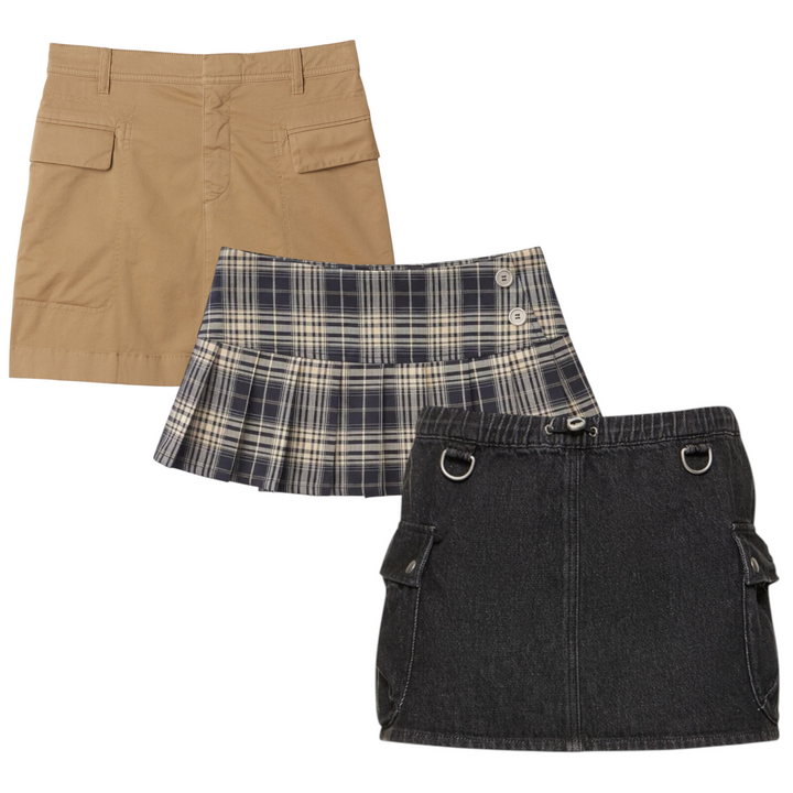 30x Y2K NON DENIM MINI SKIRTS