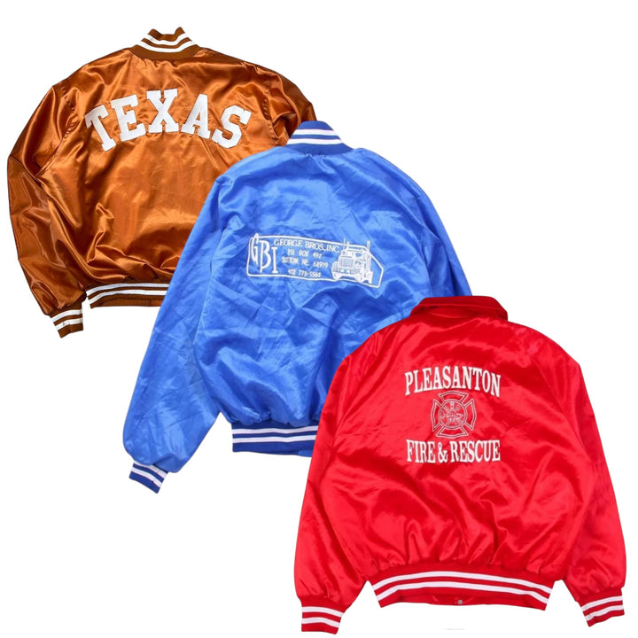 50x CHAQUETAS DE BÉISBOL DE SATÉN