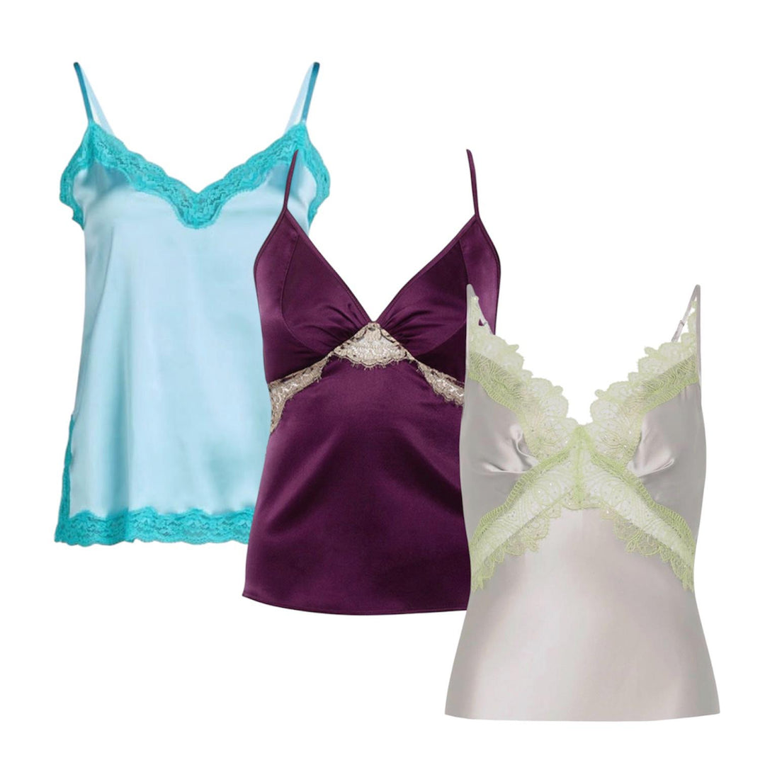 50x Y2K SILK CAMI VEST TOPS