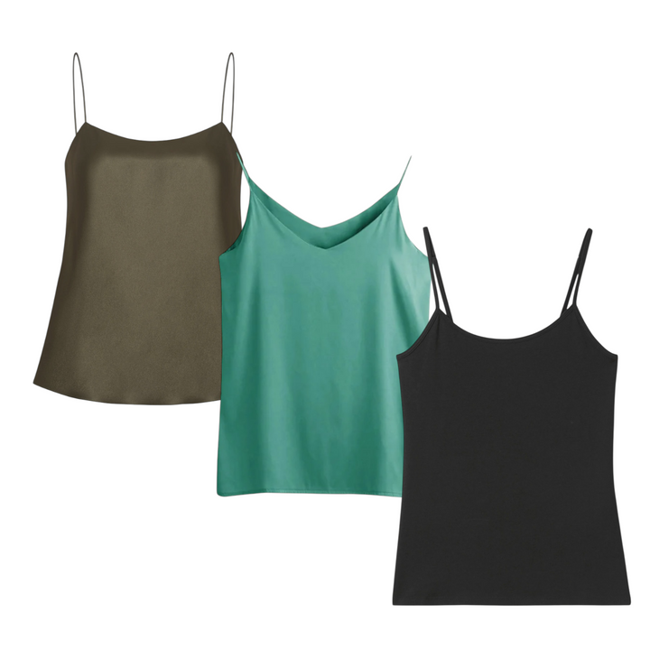 50x Y2K PLAIN CAMI VEST TOPS