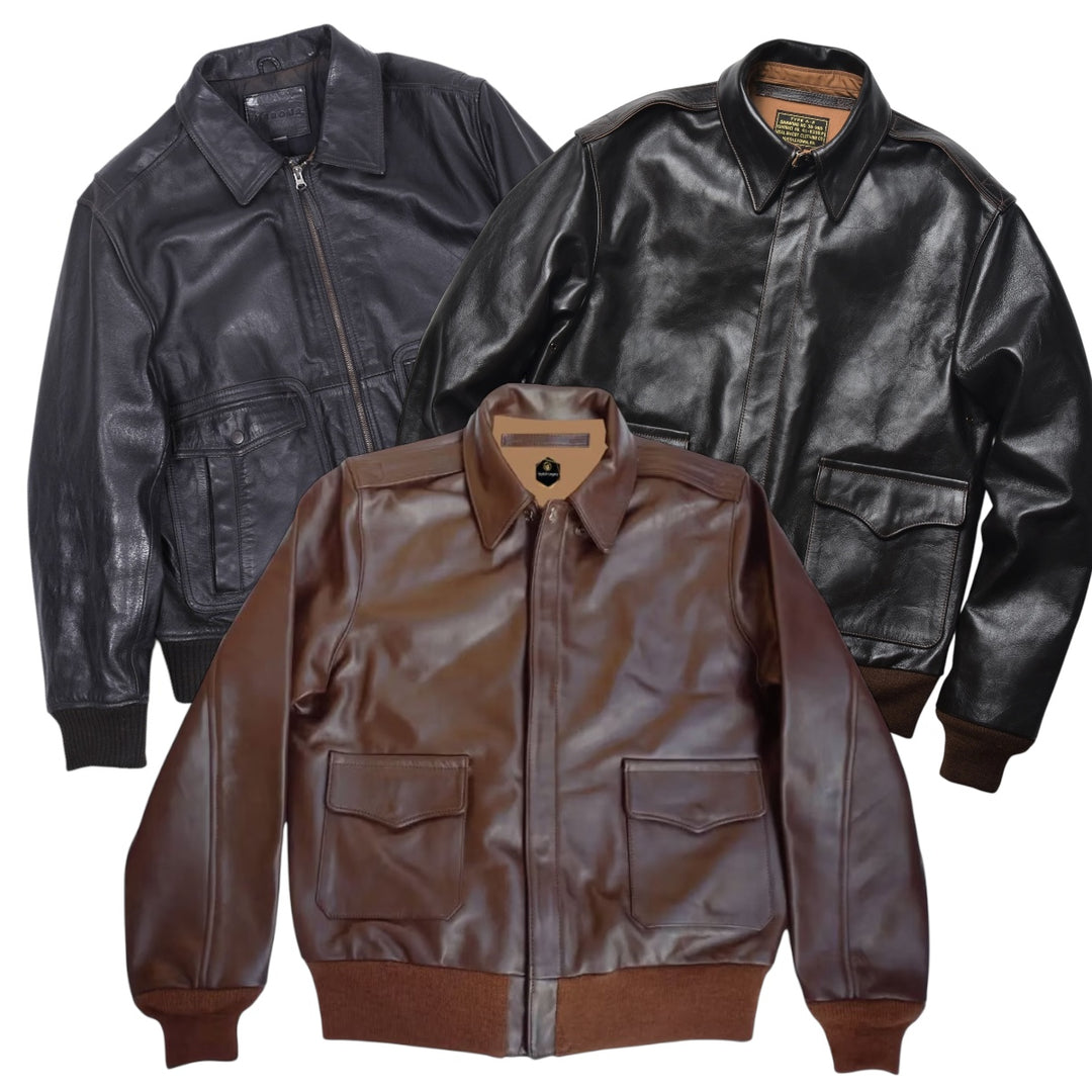 10x GENUINE LEATHER FLYING JACKETS