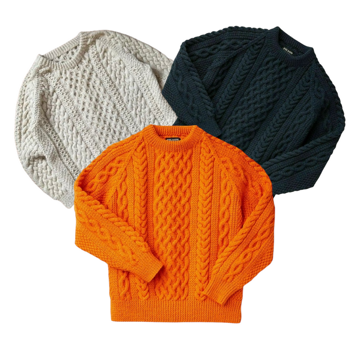 25 colourful aran knits vintage wholesale bundle 