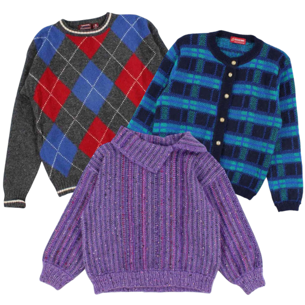 25 80s knitwear vintage wholesale bundle 
