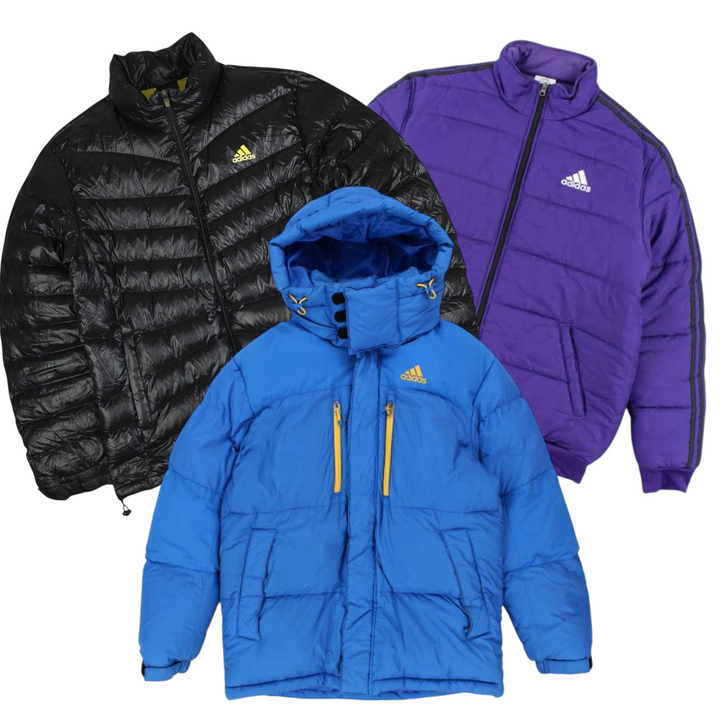 15 Adidas puffers vintage wholesale bundle