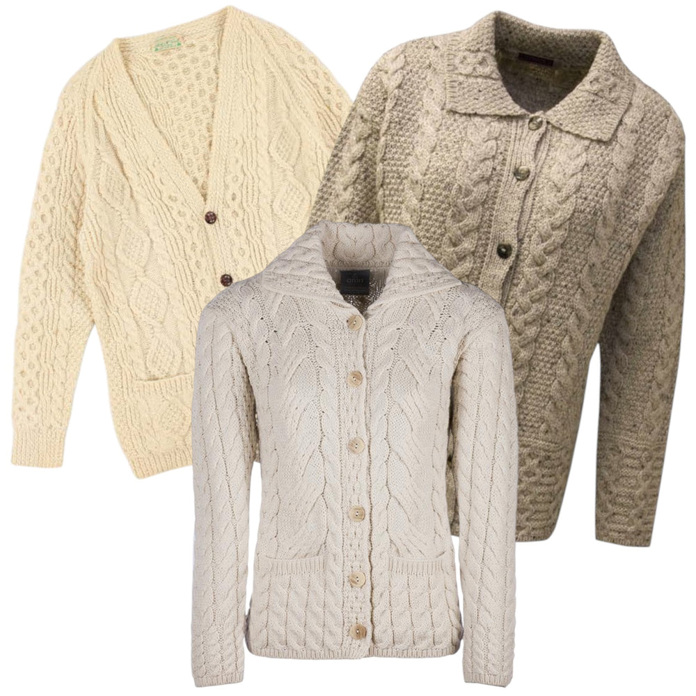25 aran cardigan knitwear vintage wholesale bundle