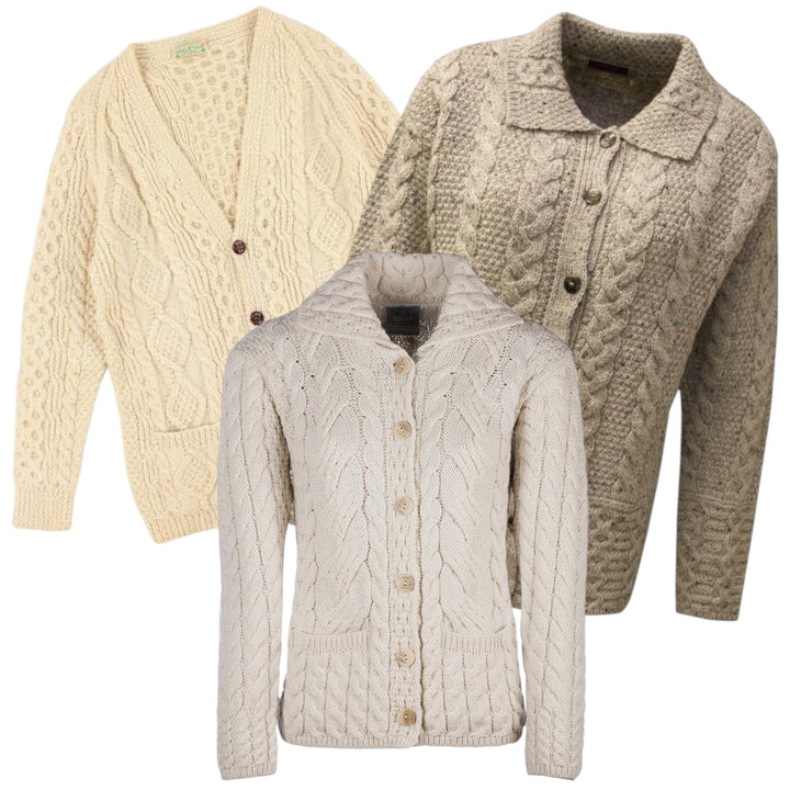 25 aran cardigan knitwear vintage wholesale bundle