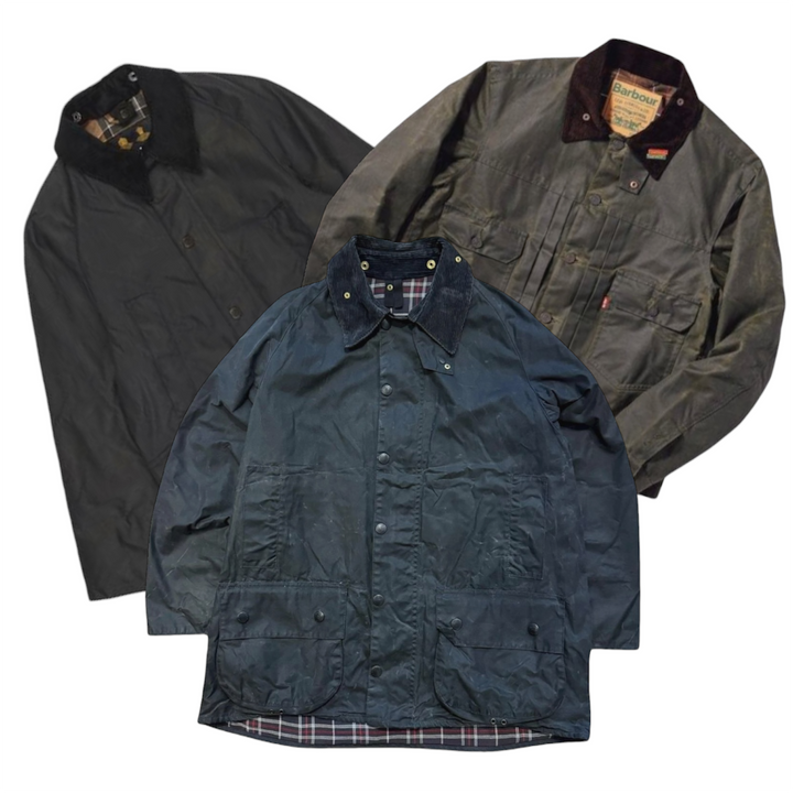15 barbour wax jackets vintage wholesale bundle