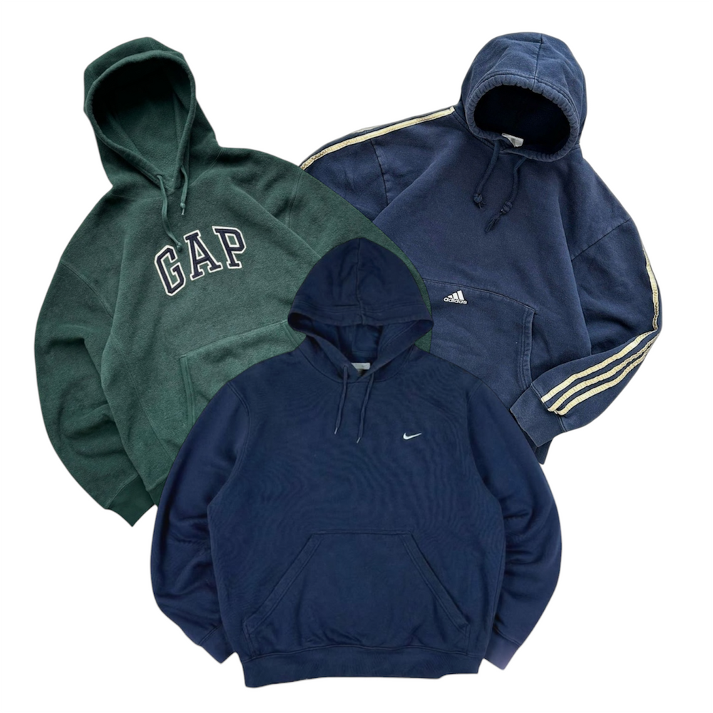 35 branded hoodies vintage wholesale bundle