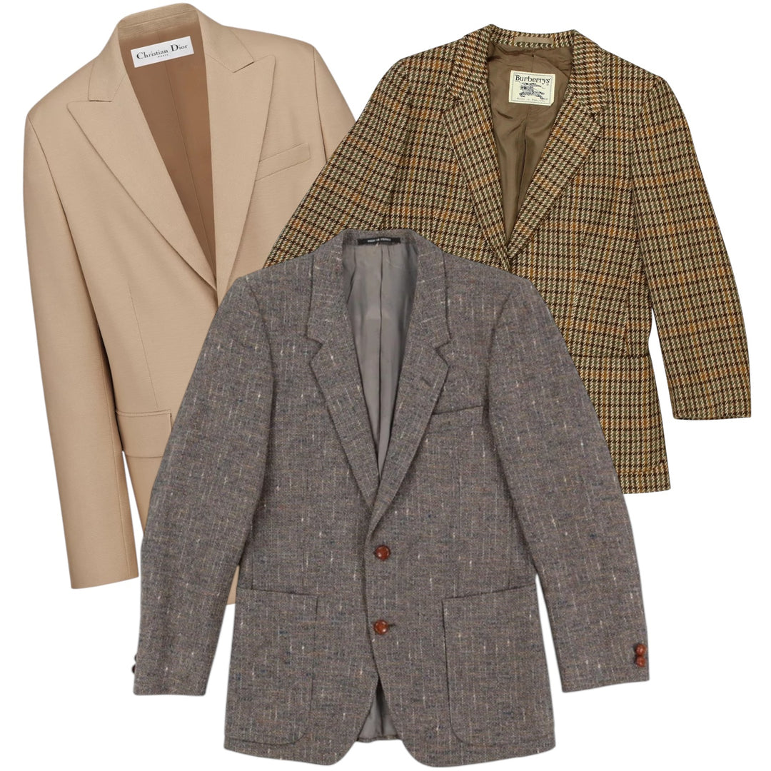 25 mens designer blazers vintage wholesale bundle 