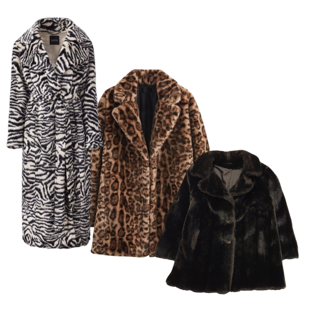 15 omens fake fur jackets vintage wholesale bundle 