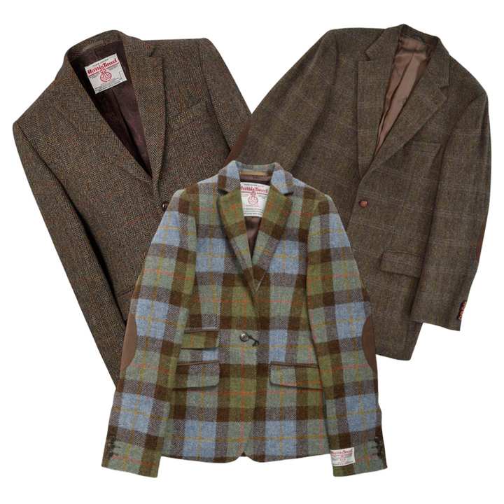 20 mens Harris tweed blazers vintage wholesale bundle