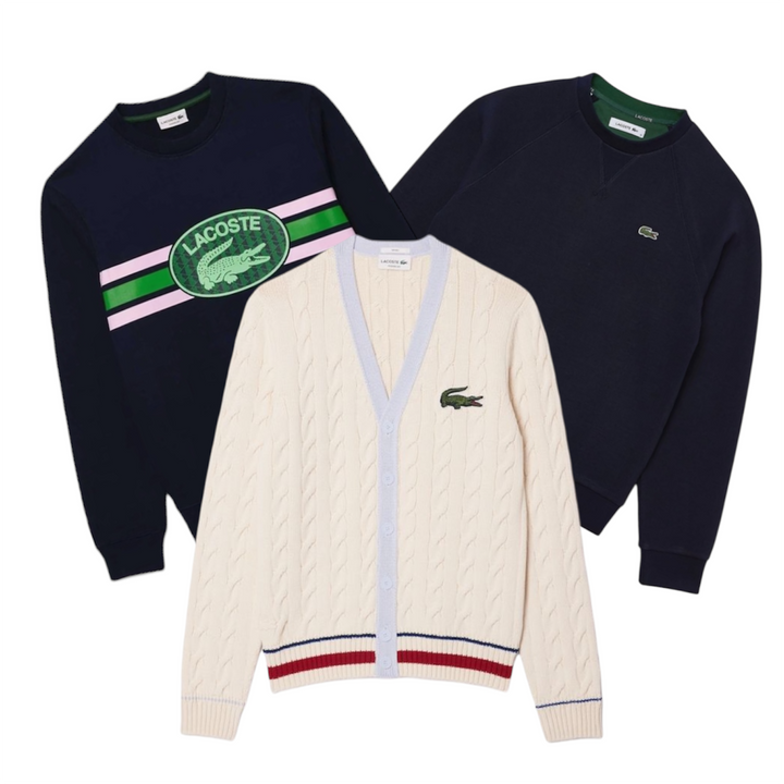 50 Lacoste sweatshirt vintage wholesale bundle 