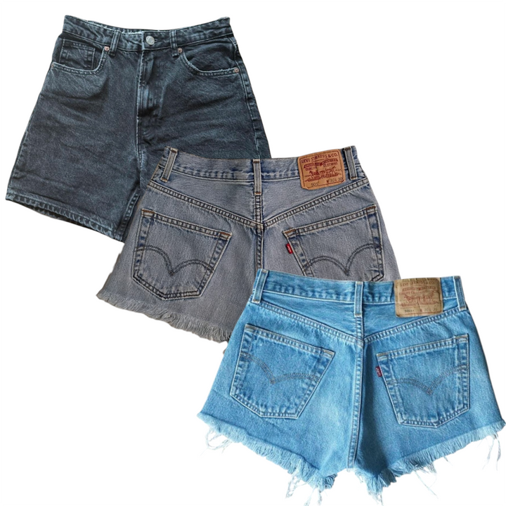 30 levis denim short shorts vintage wholesale bundle 