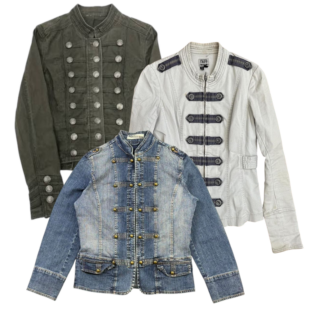 30 womens military jacket vintage wholesale bundle 