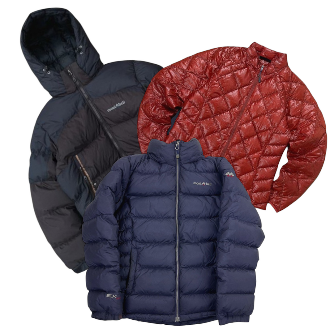 15 montbell puffer jackets vintage wholesale bundle