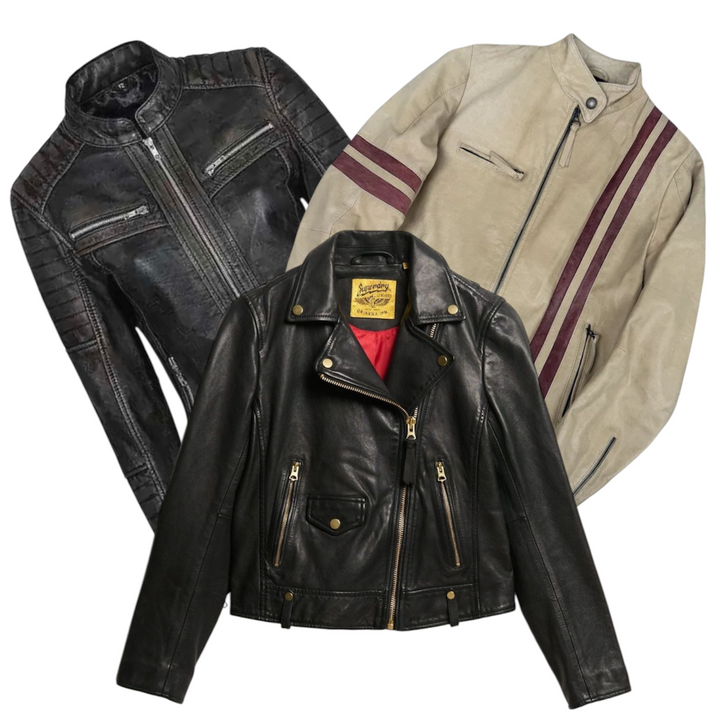 25 motor bike jackets vintage wholesale bundle 