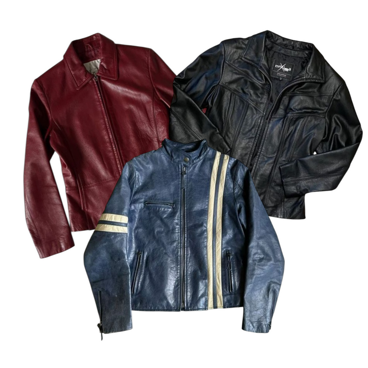 25 motorbike jackets vintage wholesale bundle 