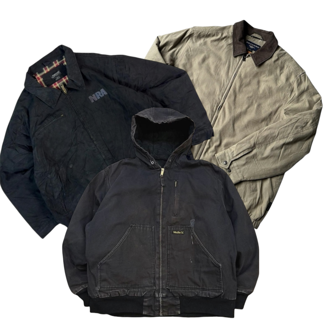 15 premium workwear jackets vintage wholesale bundle