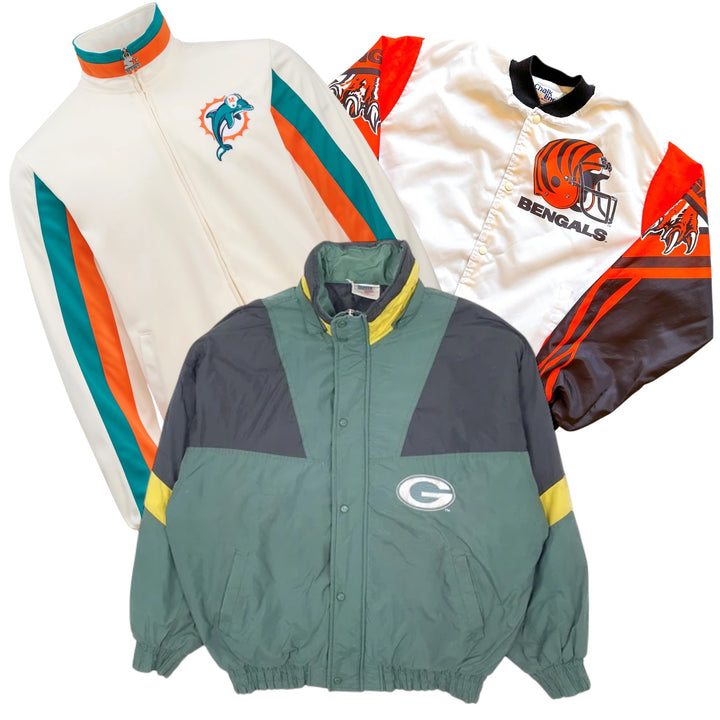 25 pro sport jackets vintage wholesale bundle 