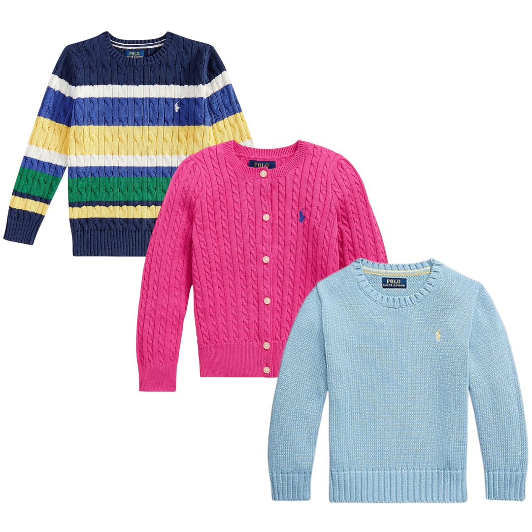 50 mixed kids ralph Lauren knitwear vintage wholesale bundle