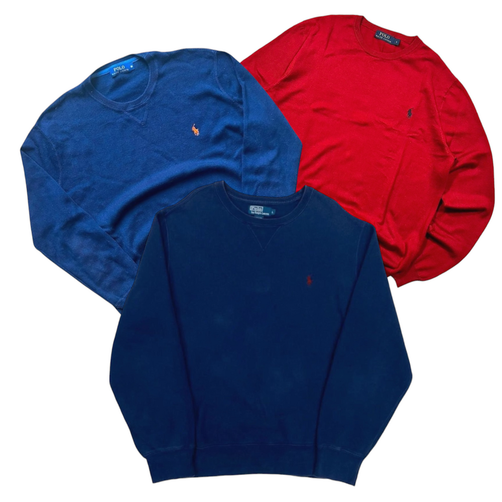 50 RALPH LAUREN sweatshirts vintage wholesale bundle