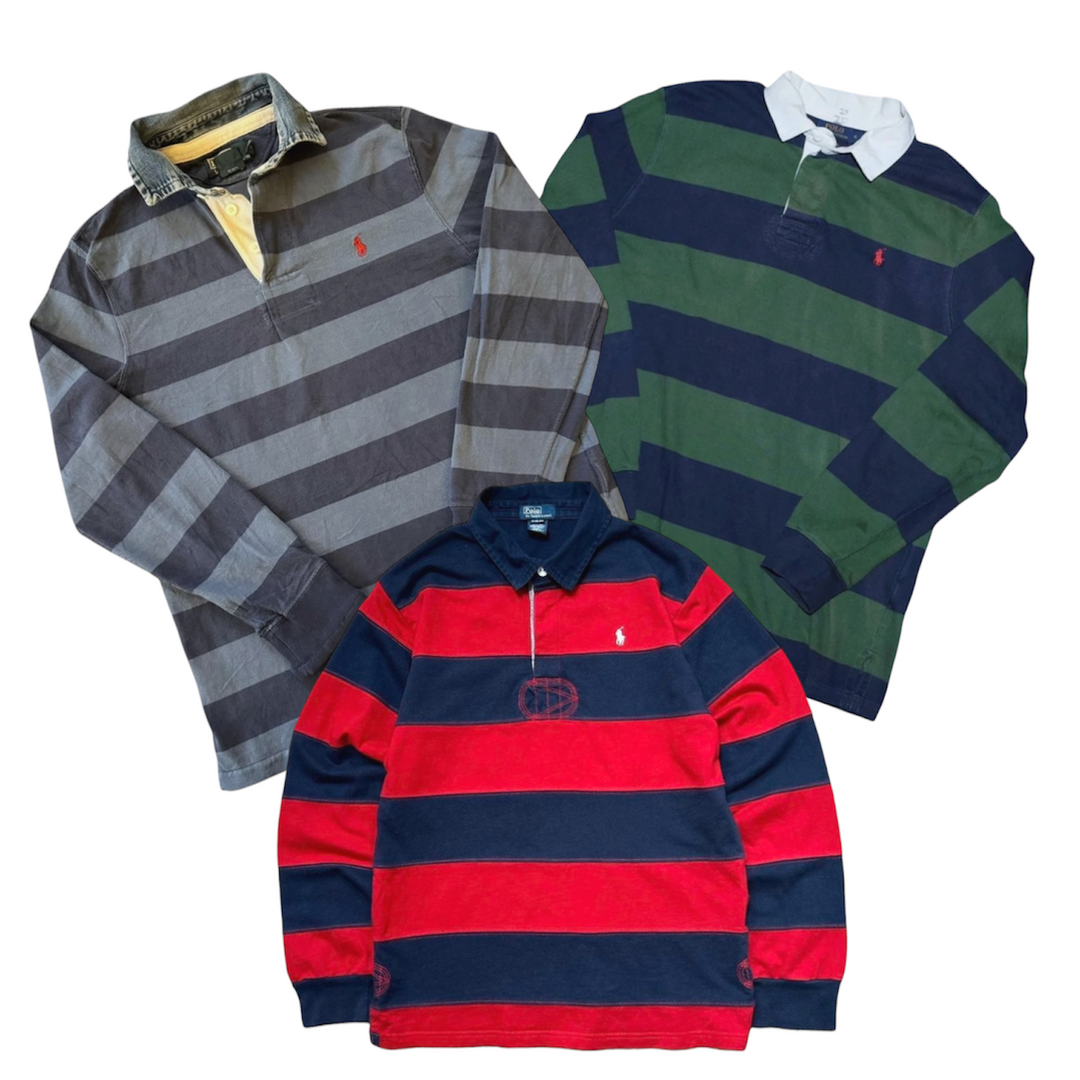 30 vintage RALPH LAUREN rugby shirt wholesale bundle