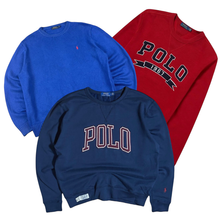40 ralph lauren polo sweatshirts vintage wholesale bundle 