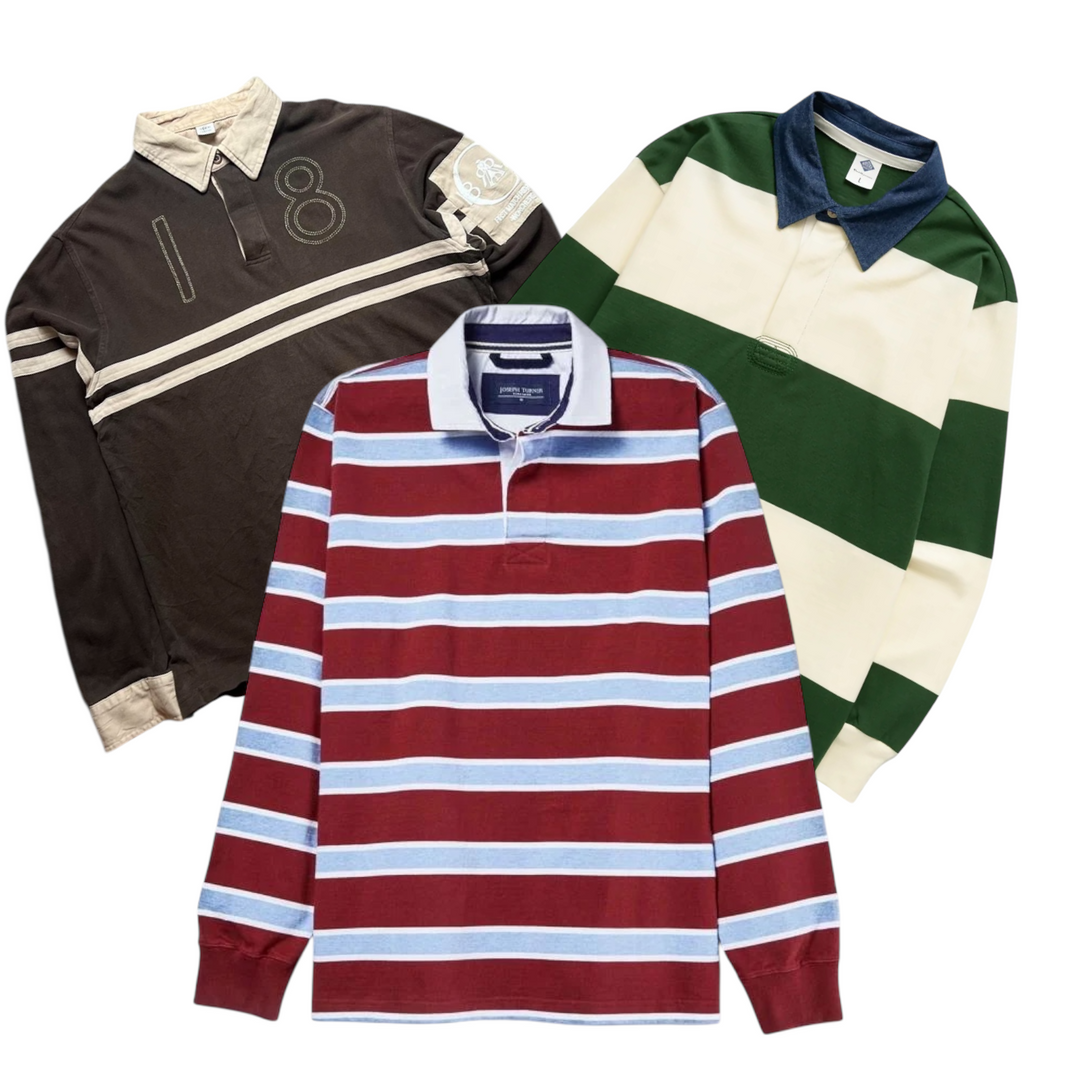 50 mens rugby shirts vintage wholesale bundle 