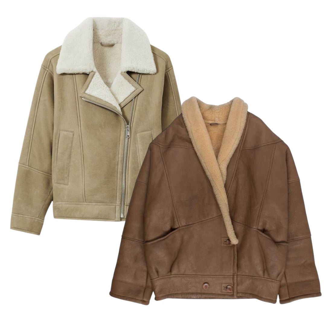 25 sheepskin y2k jackets vintage wholesale bundle 