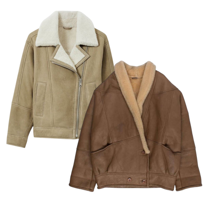 25 sheepskin y2k jackets vintage wholesale bundle 