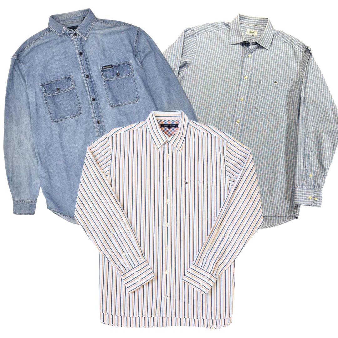 50 Tommy polo Lacoste shirts vintage wholesale bundle 