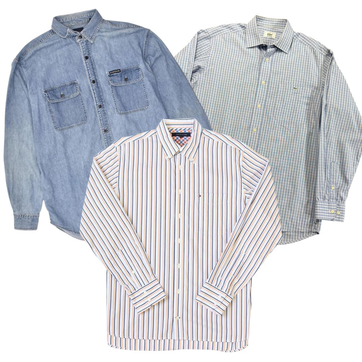 50 Tommy polo Lacoste shirts vintage wholesale bundle 