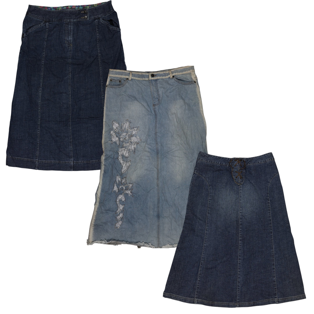 40 womens long denim skirts