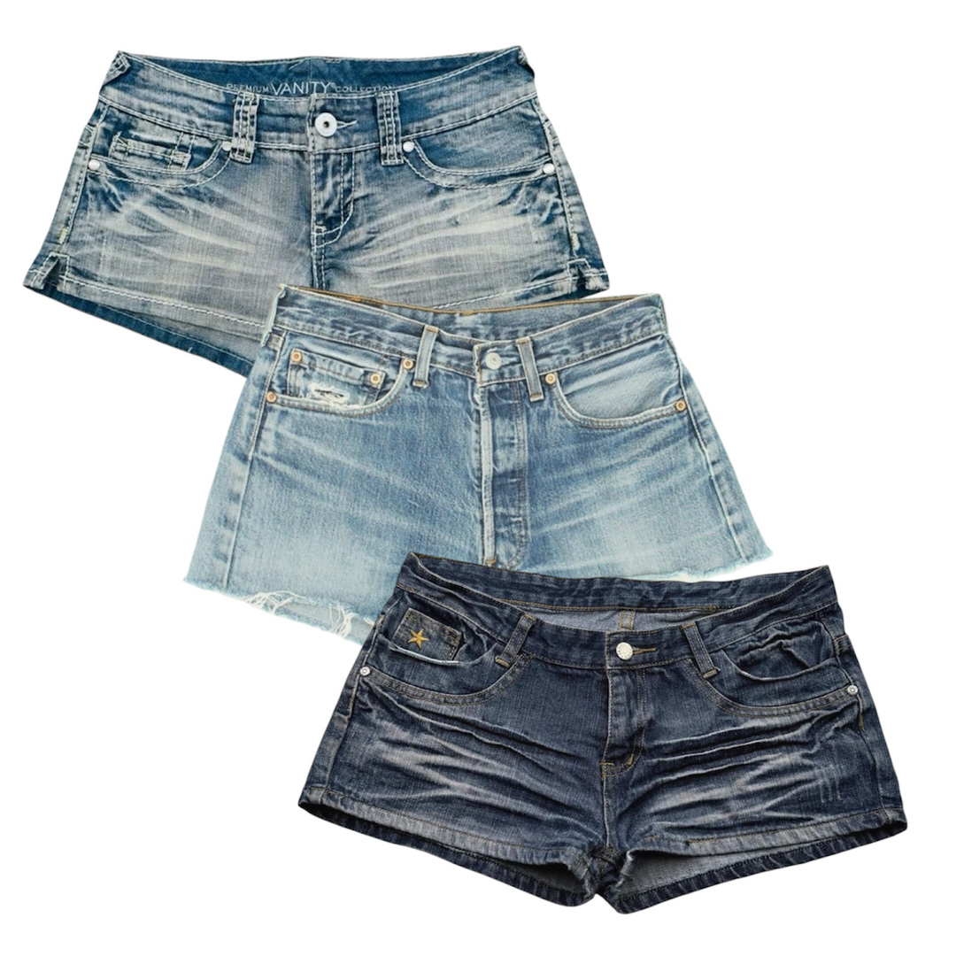 30 womens mini skirts denim vintage wholesale bundle 