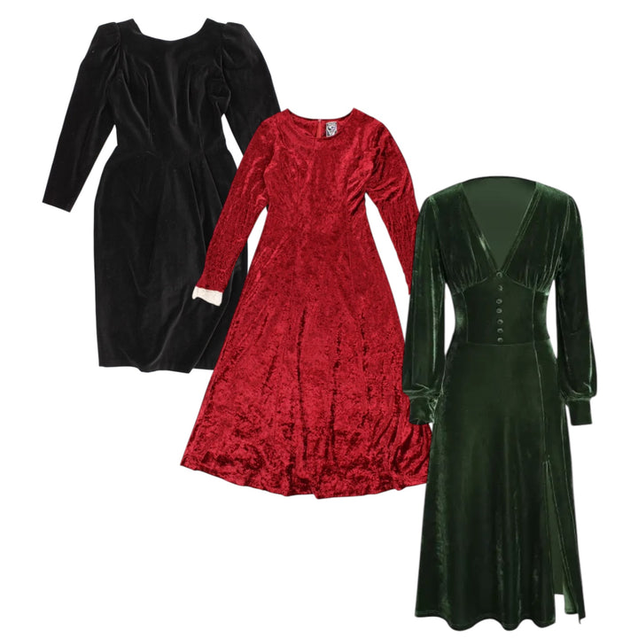 30 womens dresses velvet vintage wholesale 