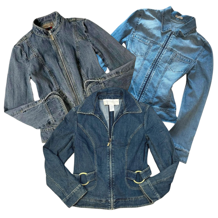 25 y2k denim jackets vintage wholesale bundle