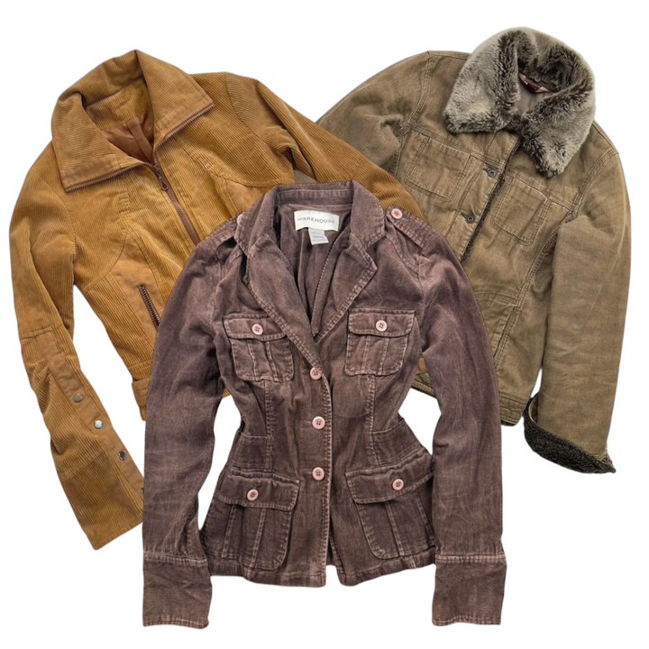 womens y2k corduroy jackets vintage wholesale bundle 